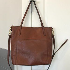 FOSSIL Leather Shopper Bag with Crossbody